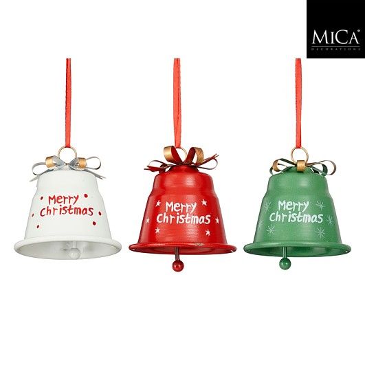 Ornament Bell Red 7x7x7.5cm