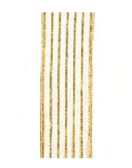 Wired Ribbon 2.5x10 yards - Gold Sheer with Gold Glitter