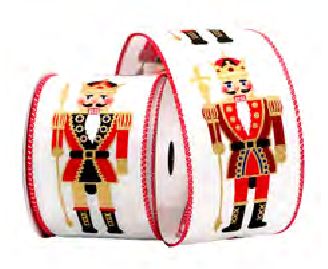 Wired Ribbon 2.5x10 yards - Nutcracker