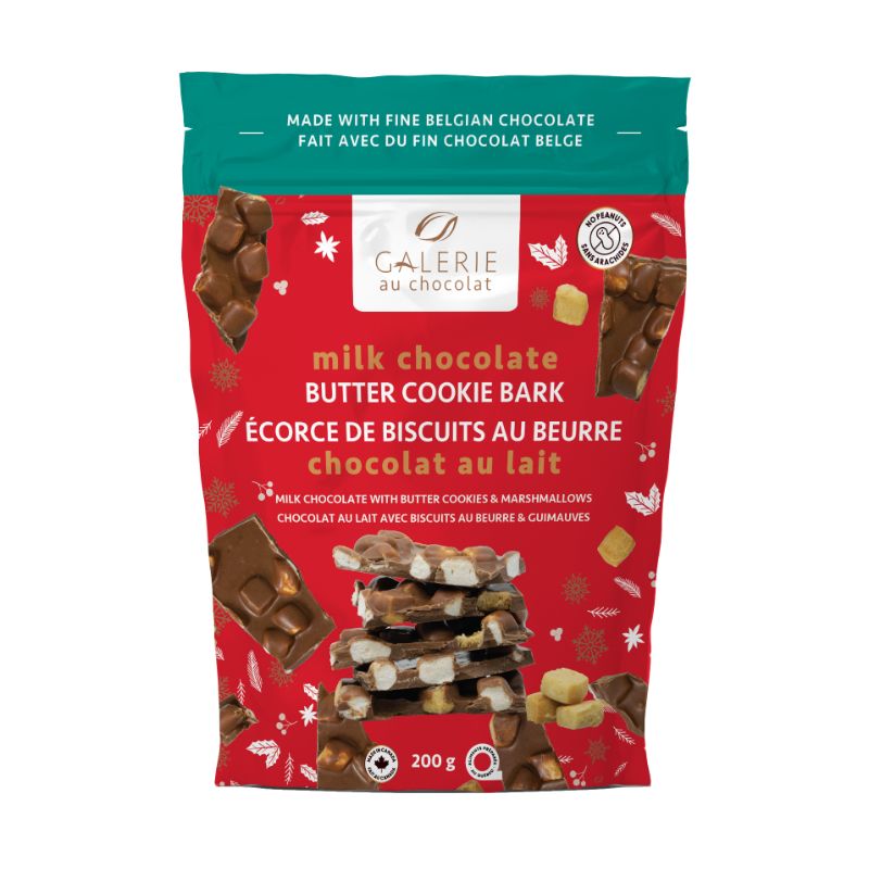 Galerie Au Chocolat - Milk Chocolate Butter Cookies Bark - 200g