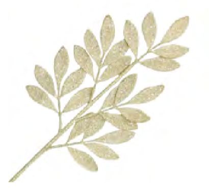 Spray - Leaves Bay Ivory Glitter 26"