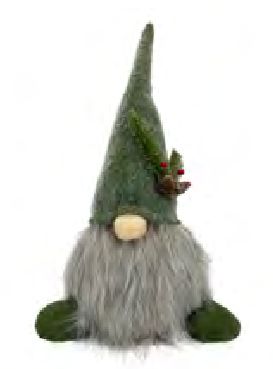 Gnome Plush Felt Hat Pine Cone Berries 20"