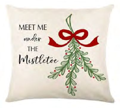 Cushion Decorative - Meet Me Under Mistletoe 16x16