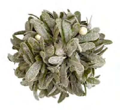 Ball Mistletoe 7" Frosted