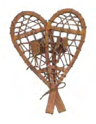 Wooden Snowshoes 14&quot; Brown Natural