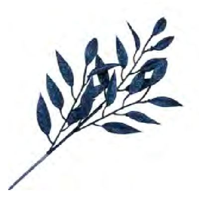Spray Leaf 29&quot; Navy
