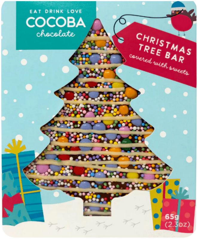 Cocoba Christmas Tree Topped Bar - 60g