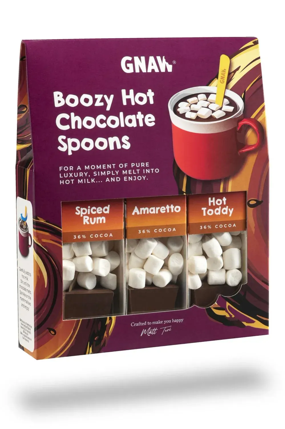 Gnaw - Boozy Hot Chocolate Spoons - Trio - box