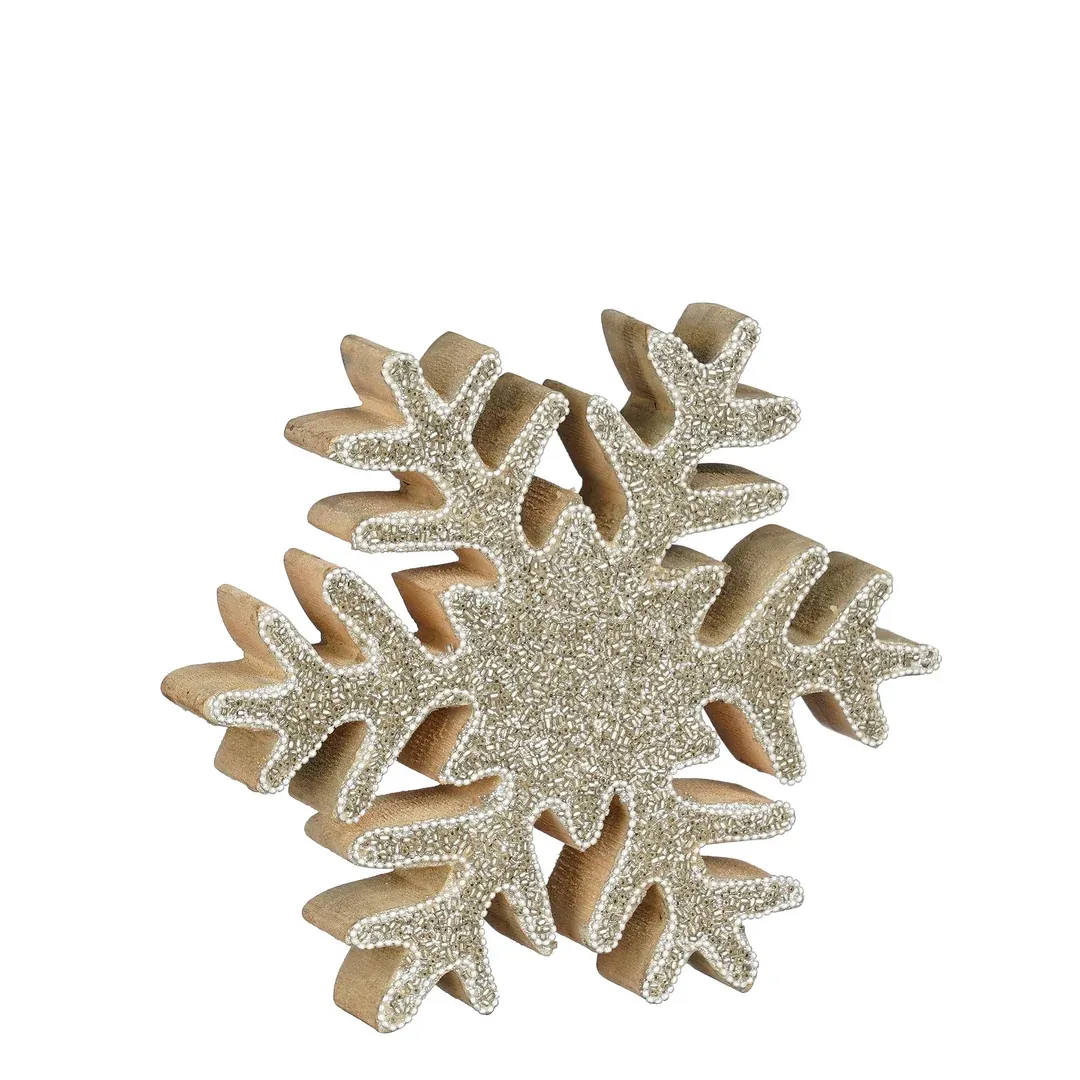 Decoration Snowflake Silver - H3x20cm