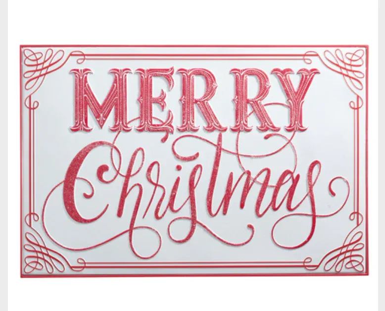 Wall Art Metal Merry Christmas - 28&quot;