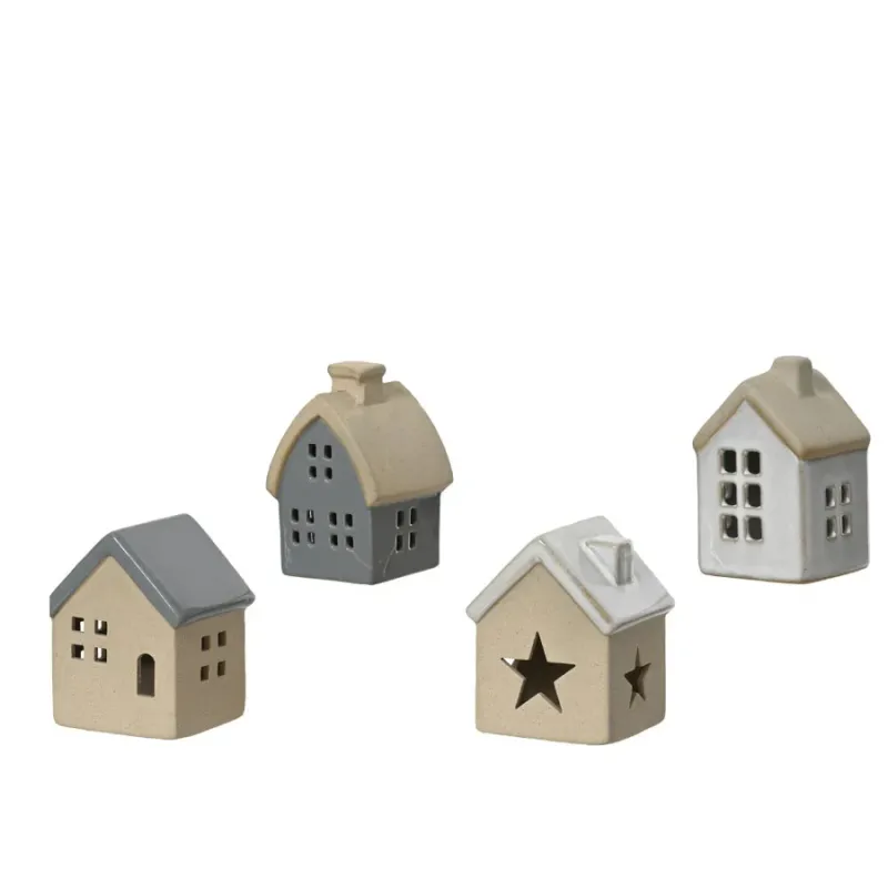 Porcelain House Blue White 4 Assorted