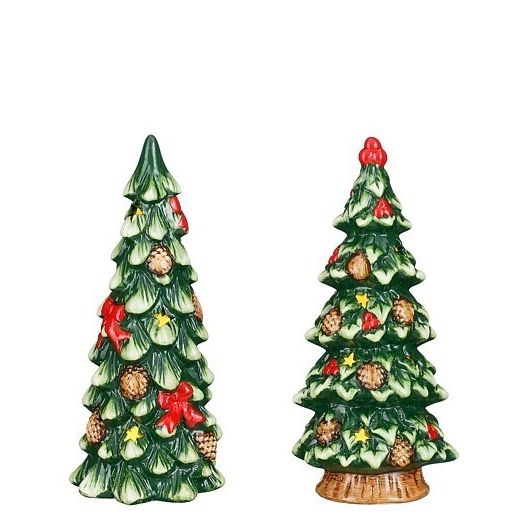 Decoration Tree Green 2 Assorted Battery Operated - H23x10cm