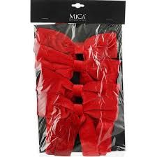 Bow Red 4 Pieces - 2x19x48cm