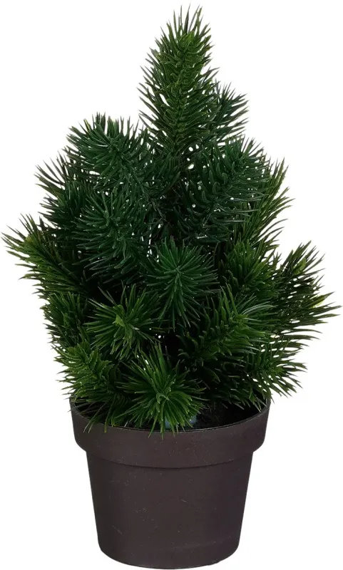X-Mas Tree In Pot Green - H24Xd12Cm