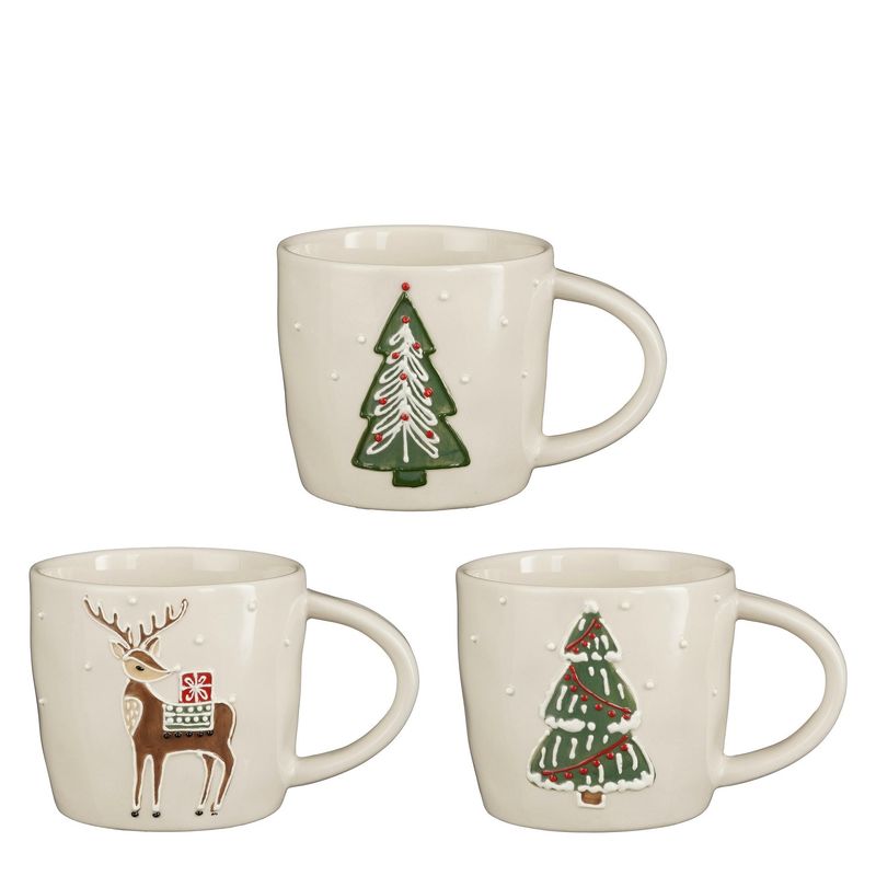 Fran Mug Off White 3 Assorted - H9x10cm