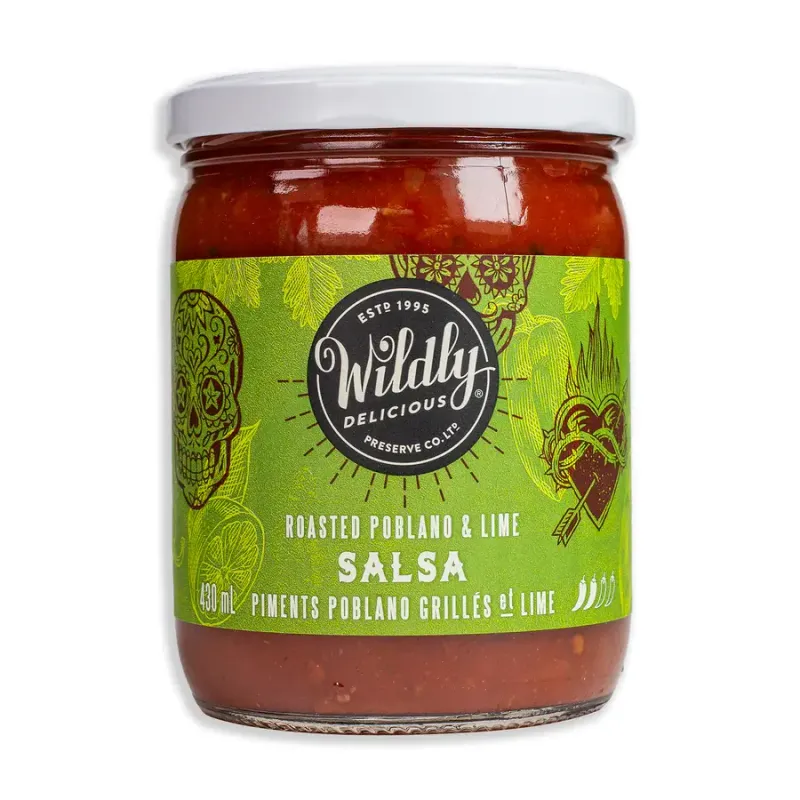 Wildly Delicious Salsa 430ml Roasted Poblano &amp; Lime