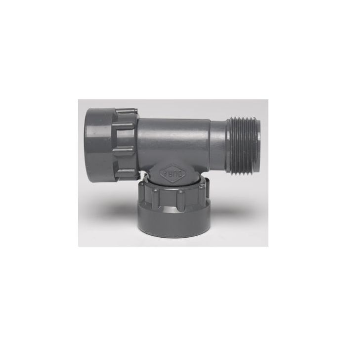 Dura Plastic - Manifold System Tee - Swivel x MIPT x Swivel, Size: 1x1x1"