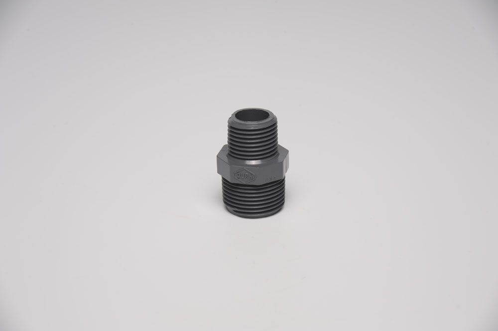 Dura Plastic - Nipple Reducing MIPT x MIPT, Size: 1x1/2"