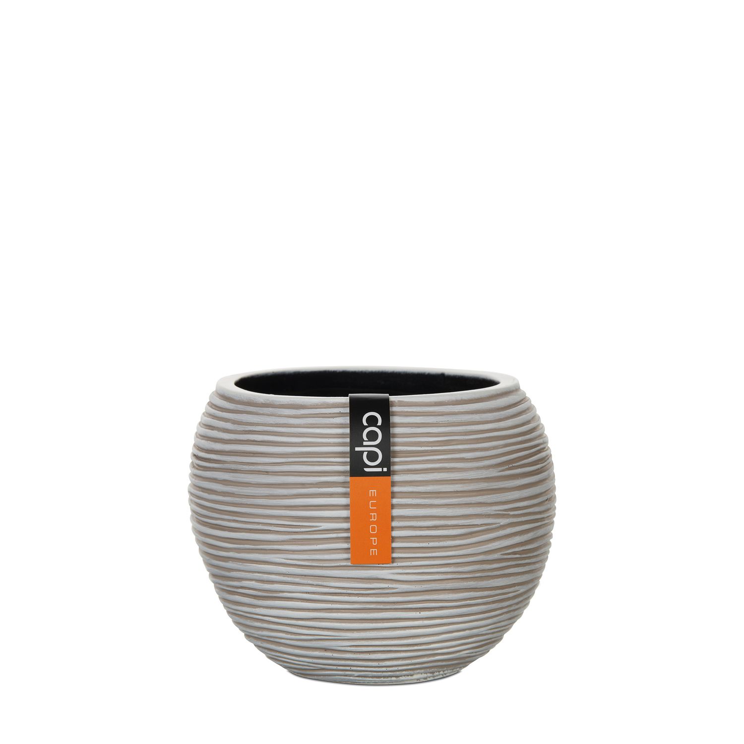 Indoor - Vase Ball Rib, Color: Ivory, Size: 17cm x 14cm