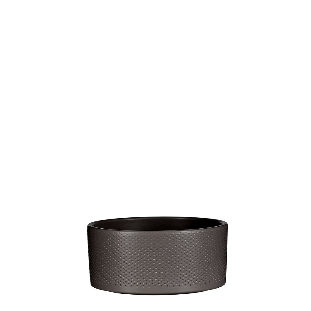 Era Bowl Round Relief, Color: Dark Grey, Size: h10xd22cm