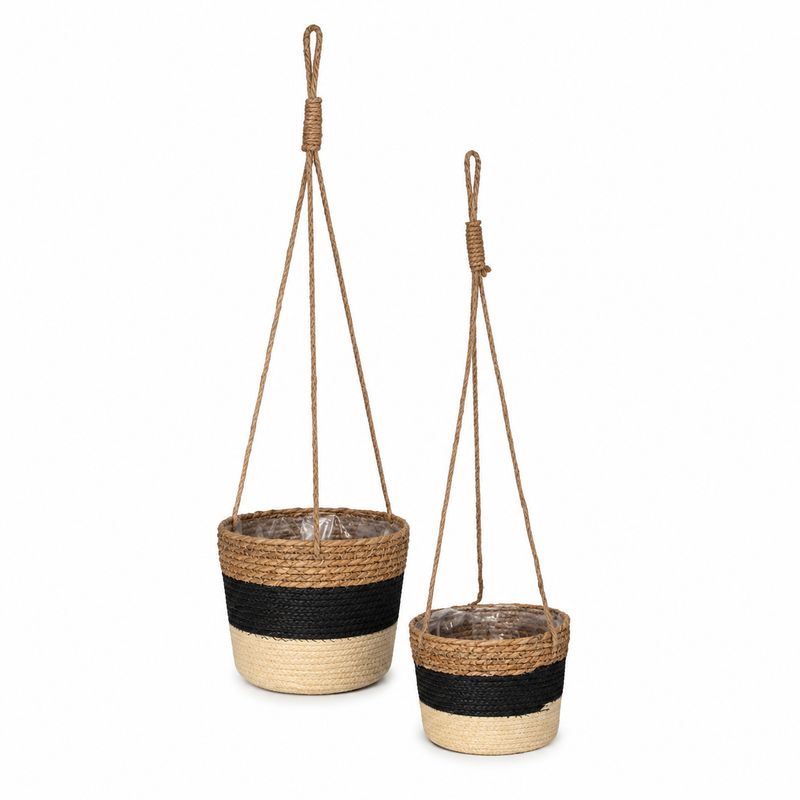 Basket Black White Stripe