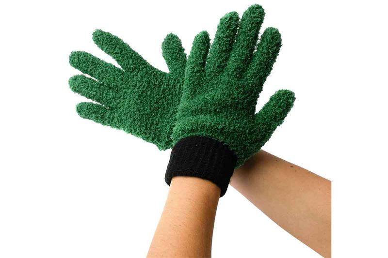 1 Pair Leaf Shining Microfiber Gloves