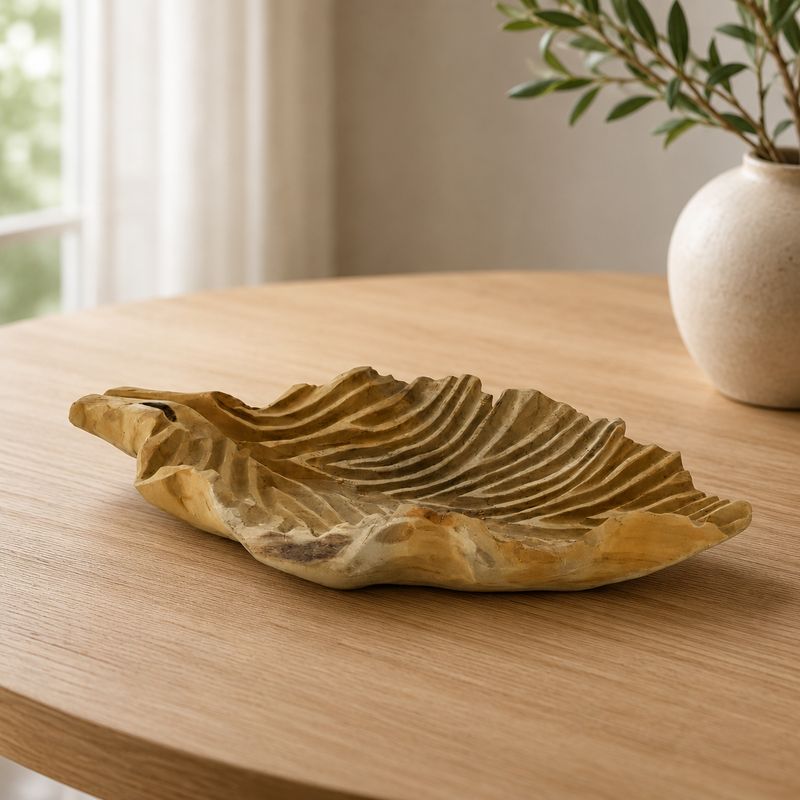 Leaf teak 50x33x10cm