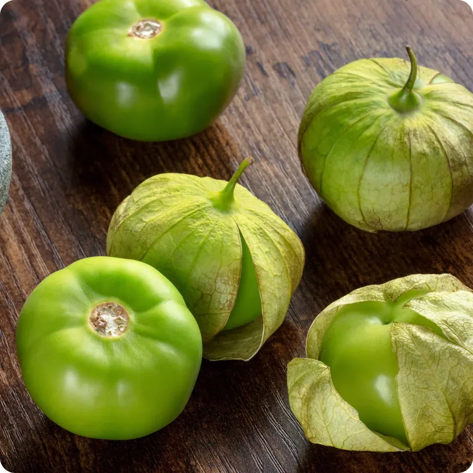 Toma Verde Tomato Seeds (Green Salsa Tomatillo Husk Type) 2405
