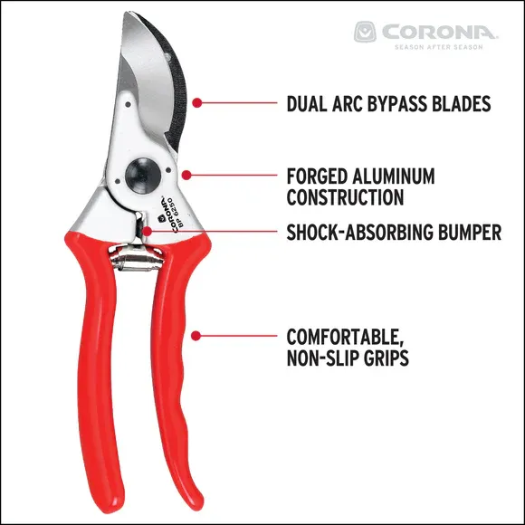Corona - Aluminum Bypass Pruner - 1 Inch Straight