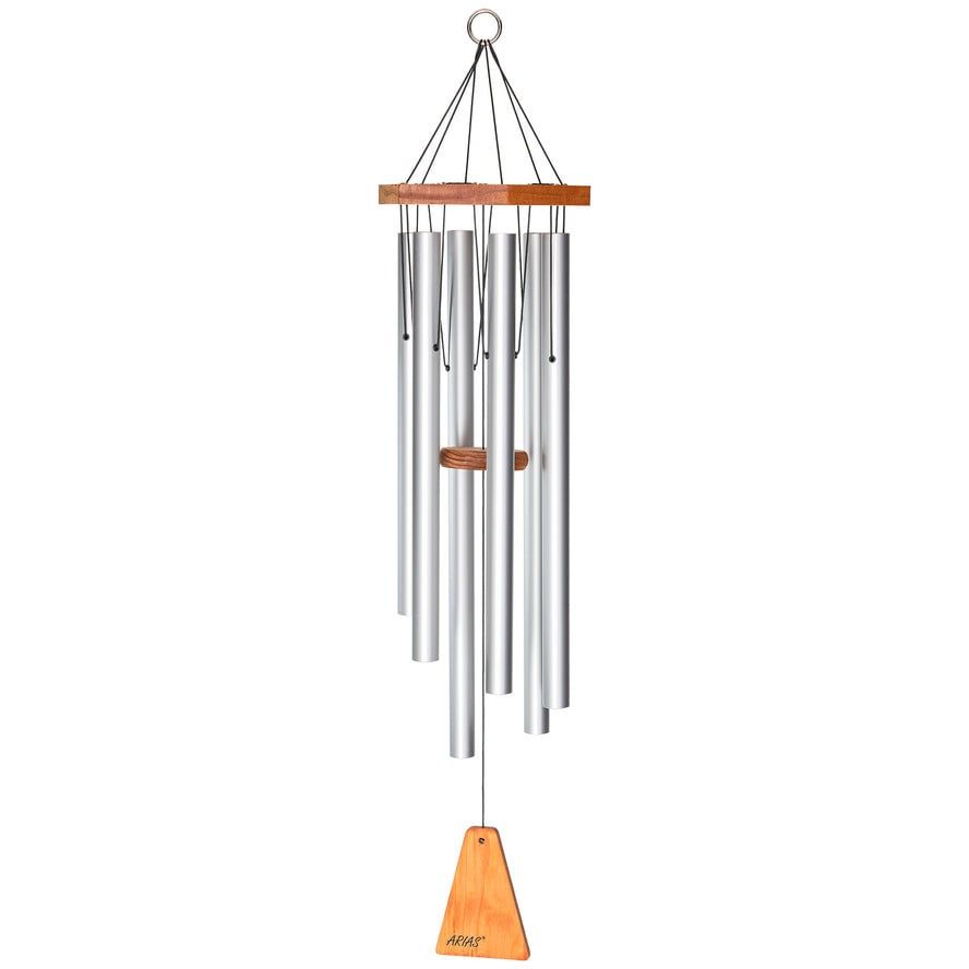 Arias Chime - 6 Tube - Silver - 34"