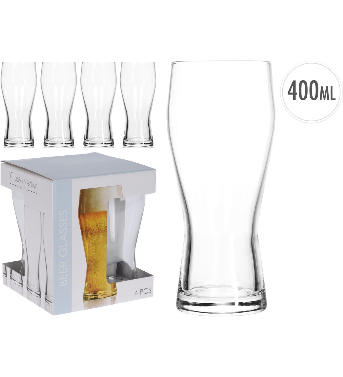 Beer Glass 400ml - Set of 4 Beer Glass 400ml - Set of 4