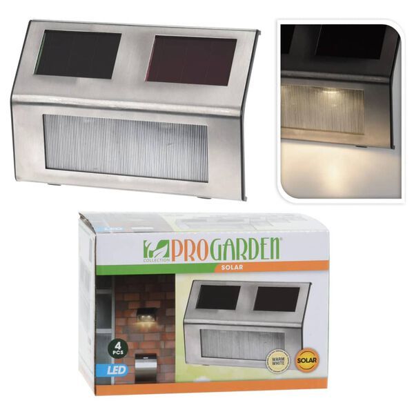 Solar Light Stainless Steel - Set of 4