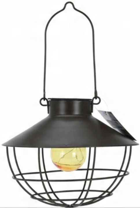 Solar Lantern Metal - Black White Assorted