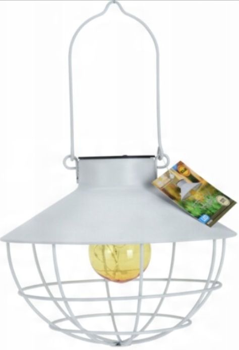 Solar Lantern Metal - Brown & White Assorted