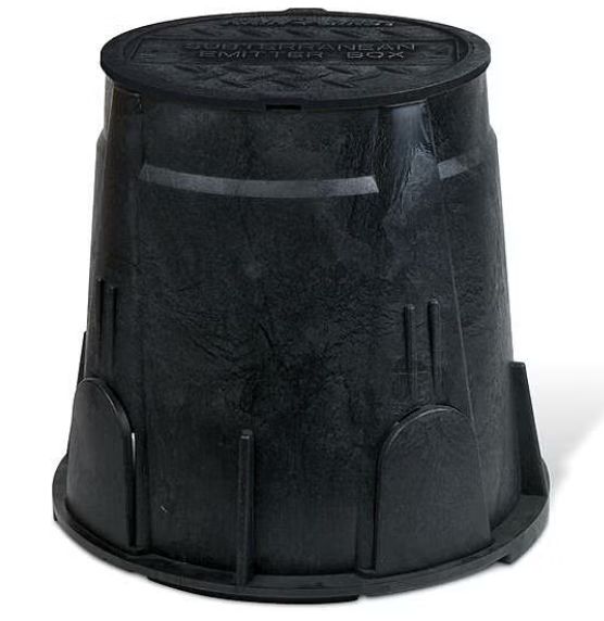 10" Round Valve Box Body - Black