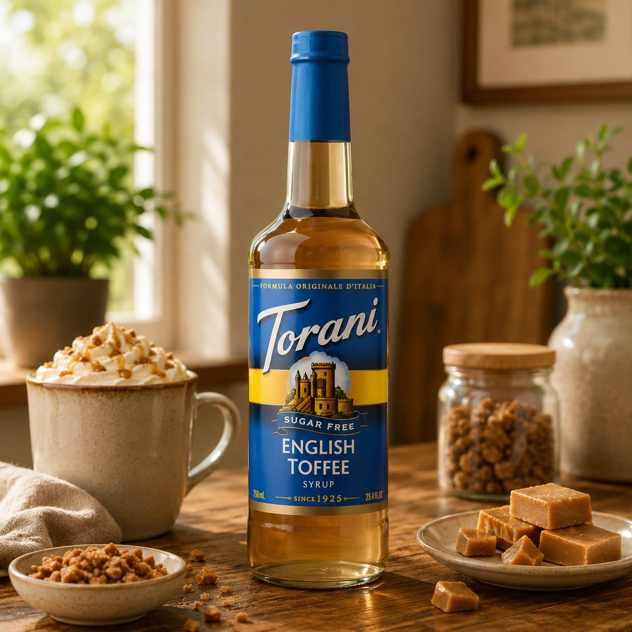 Torani Sugar Free English Toﬀee Syrup 750ml