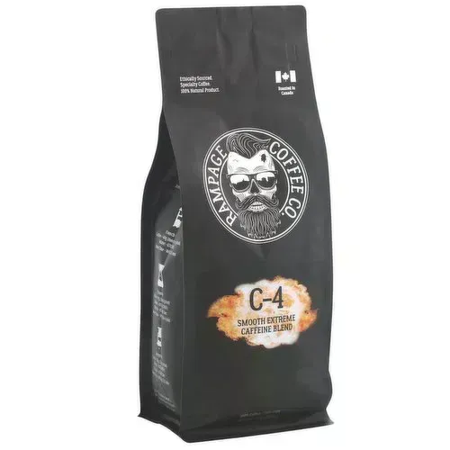 Rampage Coffee Whole Beans - C4 Smooth Extreme Caffeine Blend - 340 g