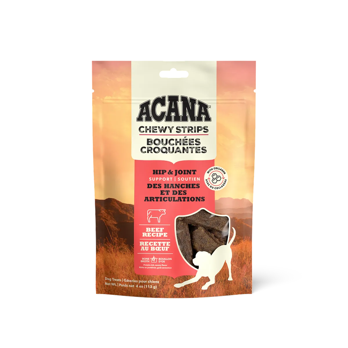 Acana Chewy Strips Beef Hip &amp; Joint Support 113g