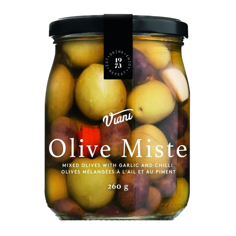 Viani Mixed Olives with Garlic &amp; Chili 260g