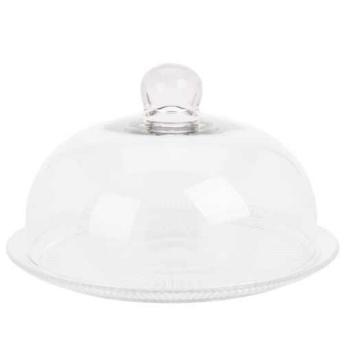 Cake Platter Glass With Dome