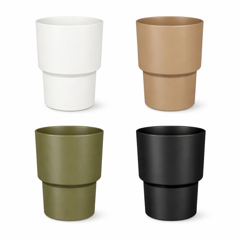Xam Pot Round 14x17cm - PDQ 4 Assorted