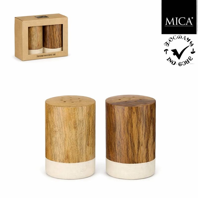 Wooden Salt Pepper Shaker Set Brown