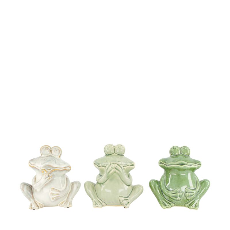 Frog Ceramic 18cm - 3 Assorted Frog Ceramic 18cm - 3 Assorted