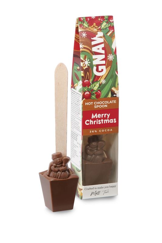 Gnaw - Merry Christmas Milk Chocolate Spoon - single
