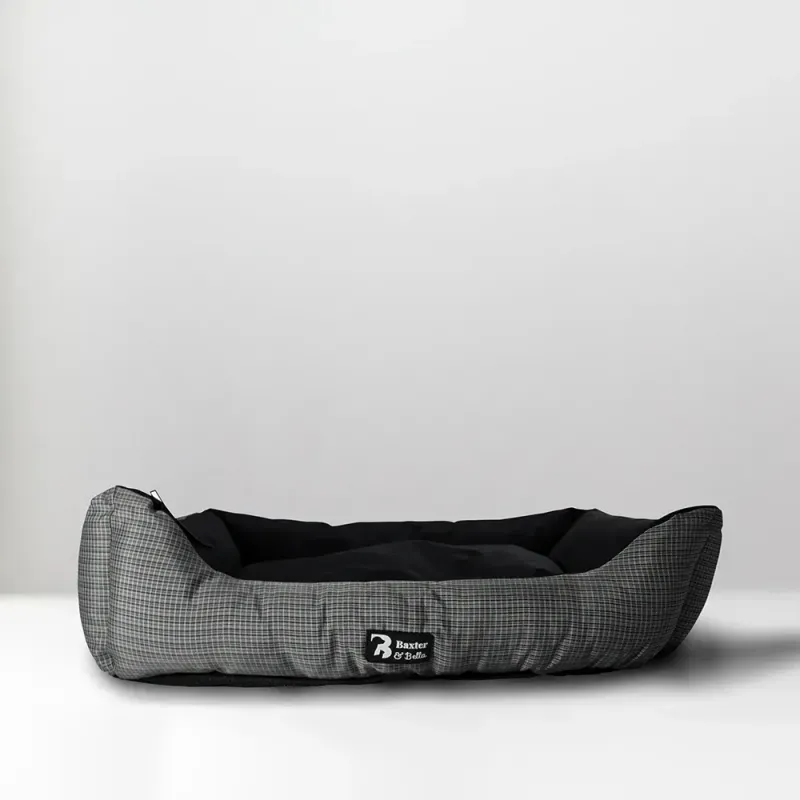 Baxter &amp; Bella Dog Bed Lounger Grey - Large 30x20in