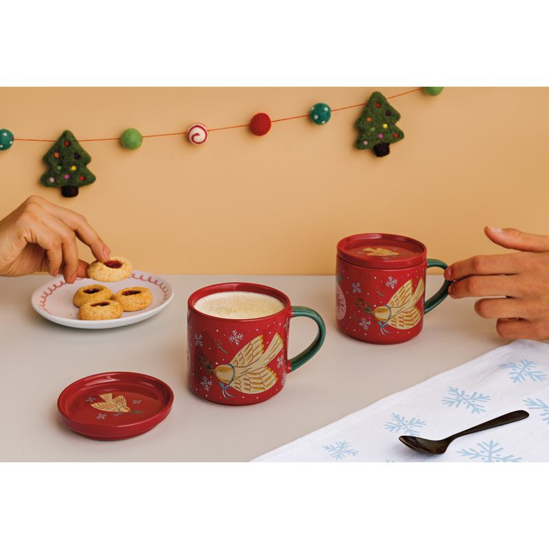 Mug Lidded - Season's Tweetings