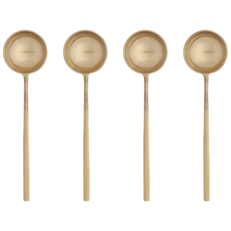 Danica - Set of 4 Long Handle Spoons Gold