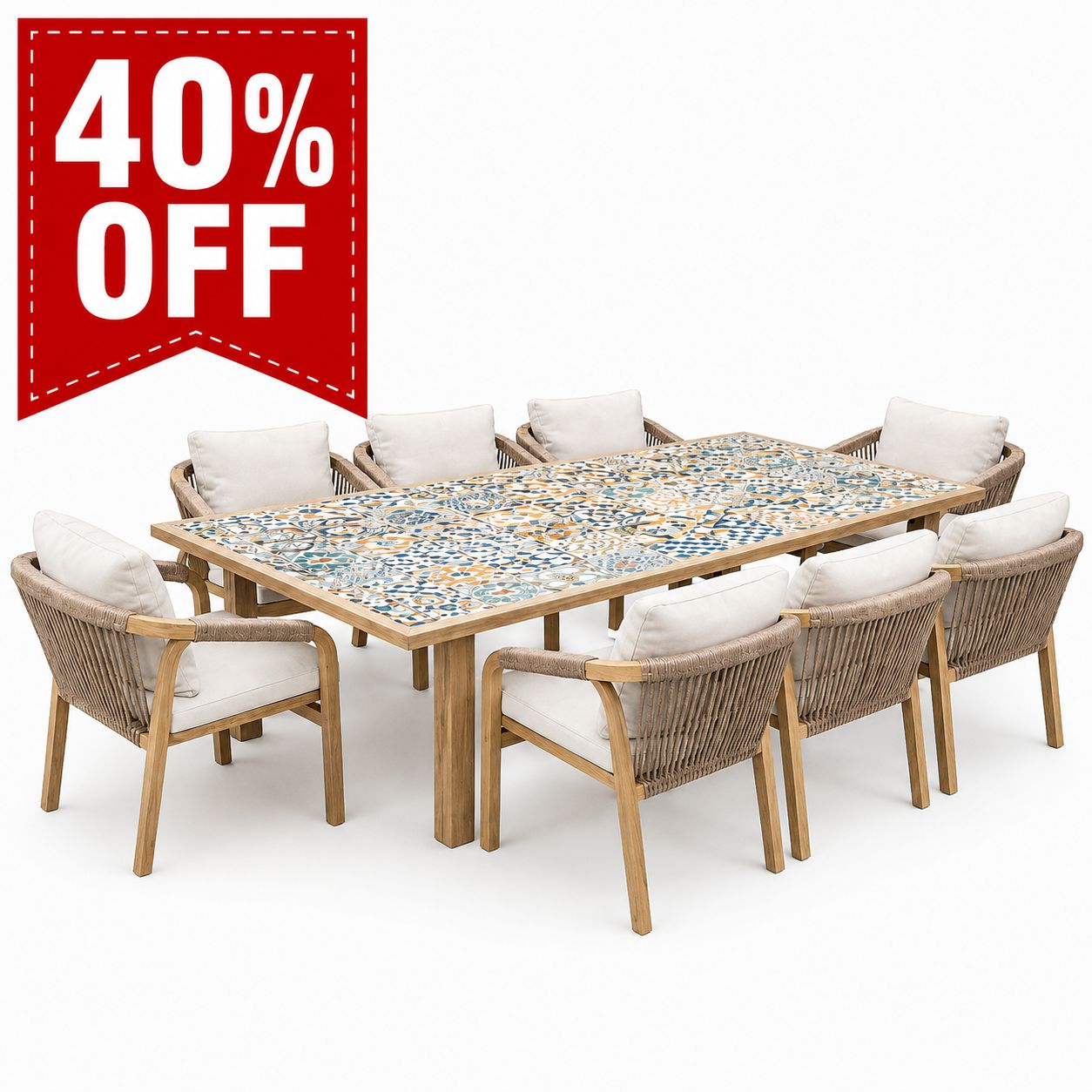 Issa Aluminum Dining Set - 8 Chairs 1 Table