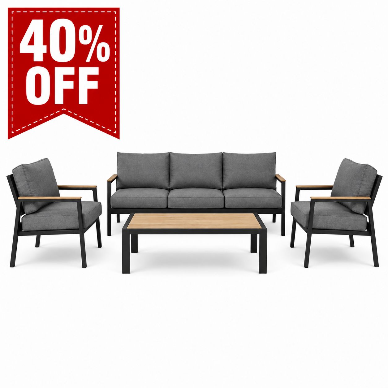 Isola Aluminum 4PC Conversation Set