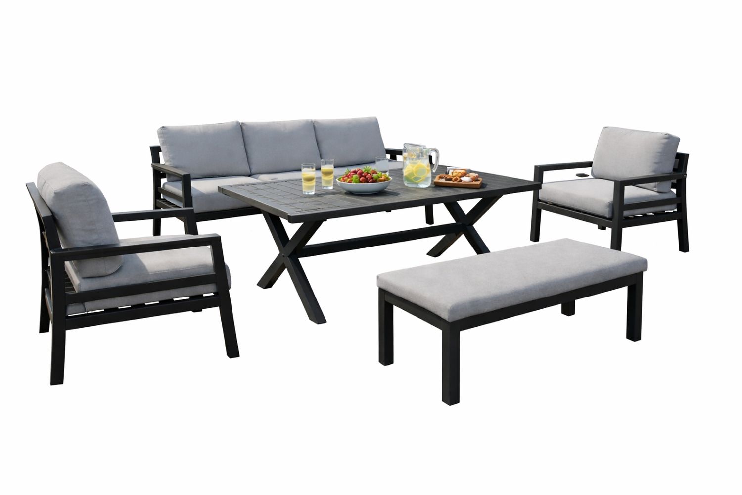 Mantua Conversation Set - Gunmetal